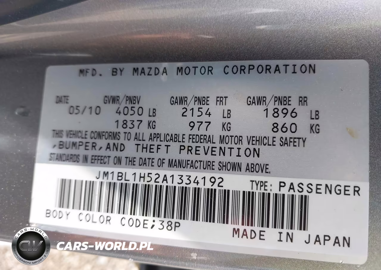 2010 Mazda Mazda3 S Sport VIN:JM1BL1H52A1334192 - 9