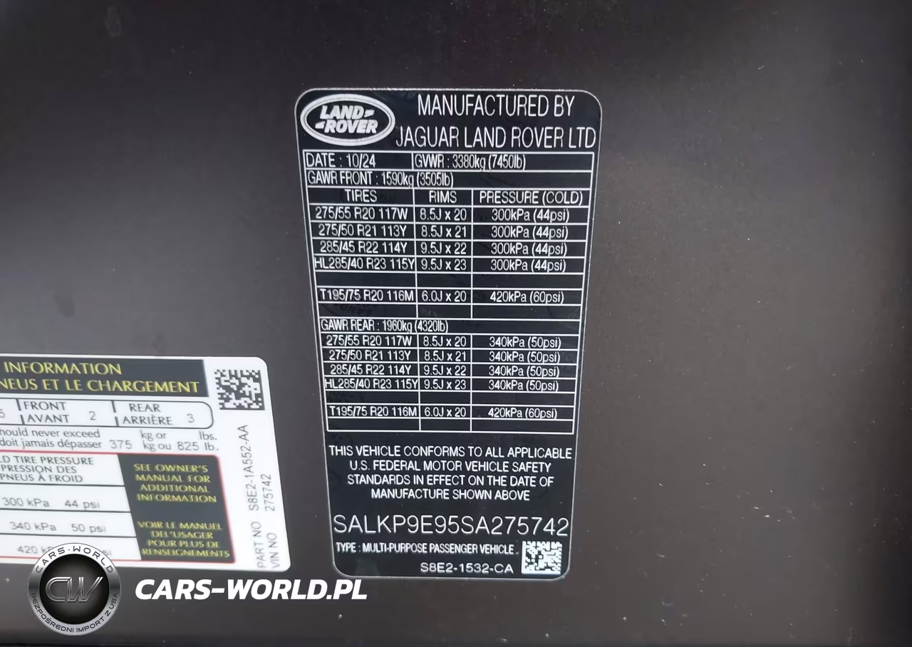 2025 Land Rover Range Rover P530 Se VIN:SALKP9E95SA275742 - 9