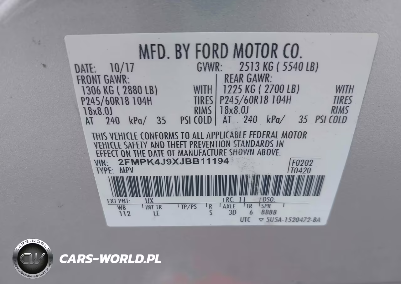 2018 Ford Edge Sel VIN:2FMPK4J9XJBB11194 - 9