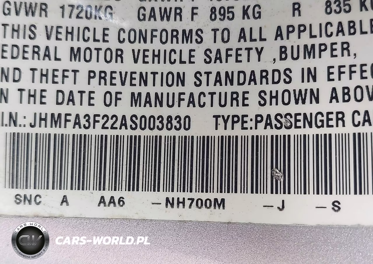 2010 Honda Civic Hybrid VIN:JHMFA3F22AS003830 - 9