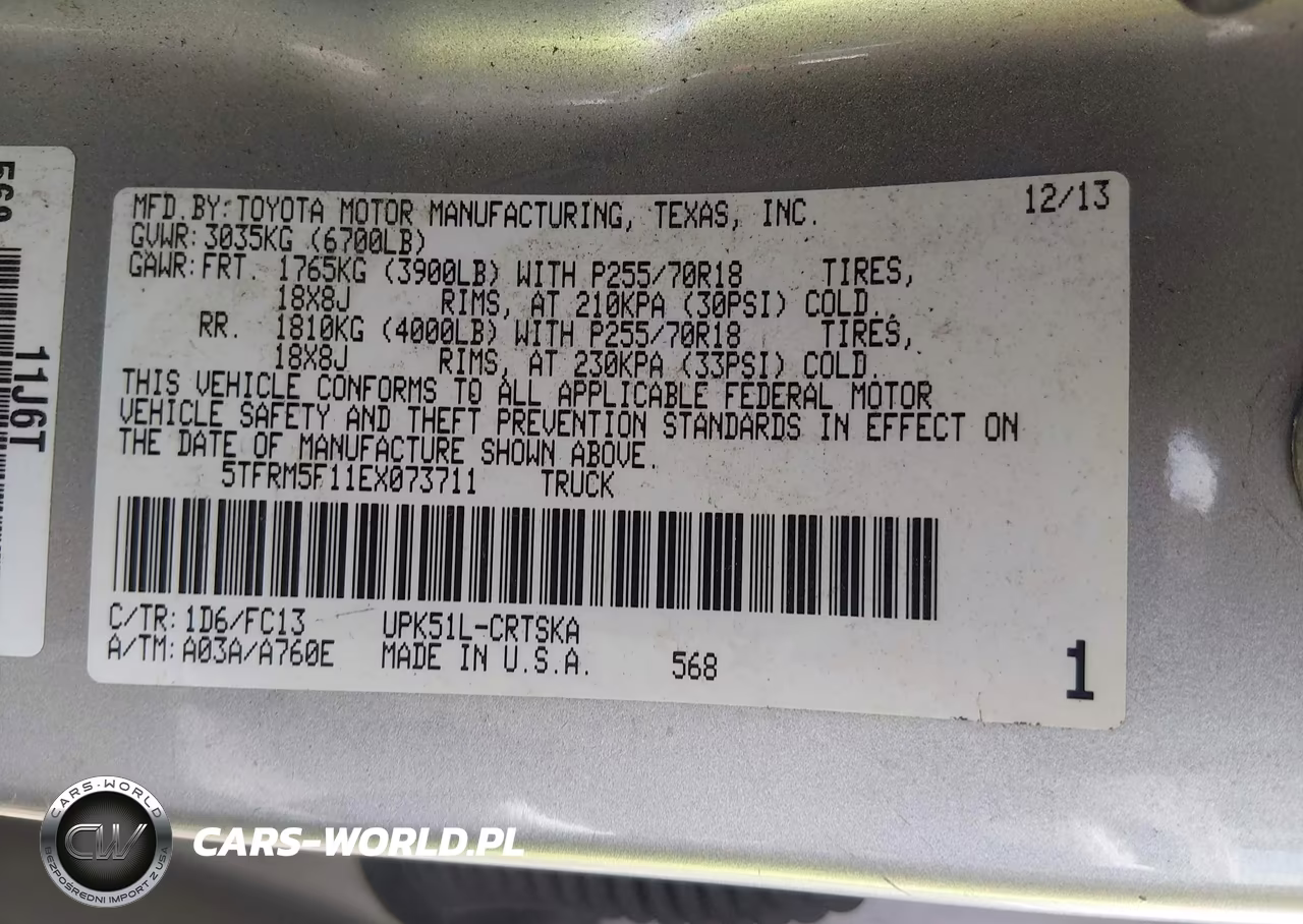 2014 Toyota Tundra Sr5 4.6L V8 VIN:5TFRM5F11EX073711 - 9