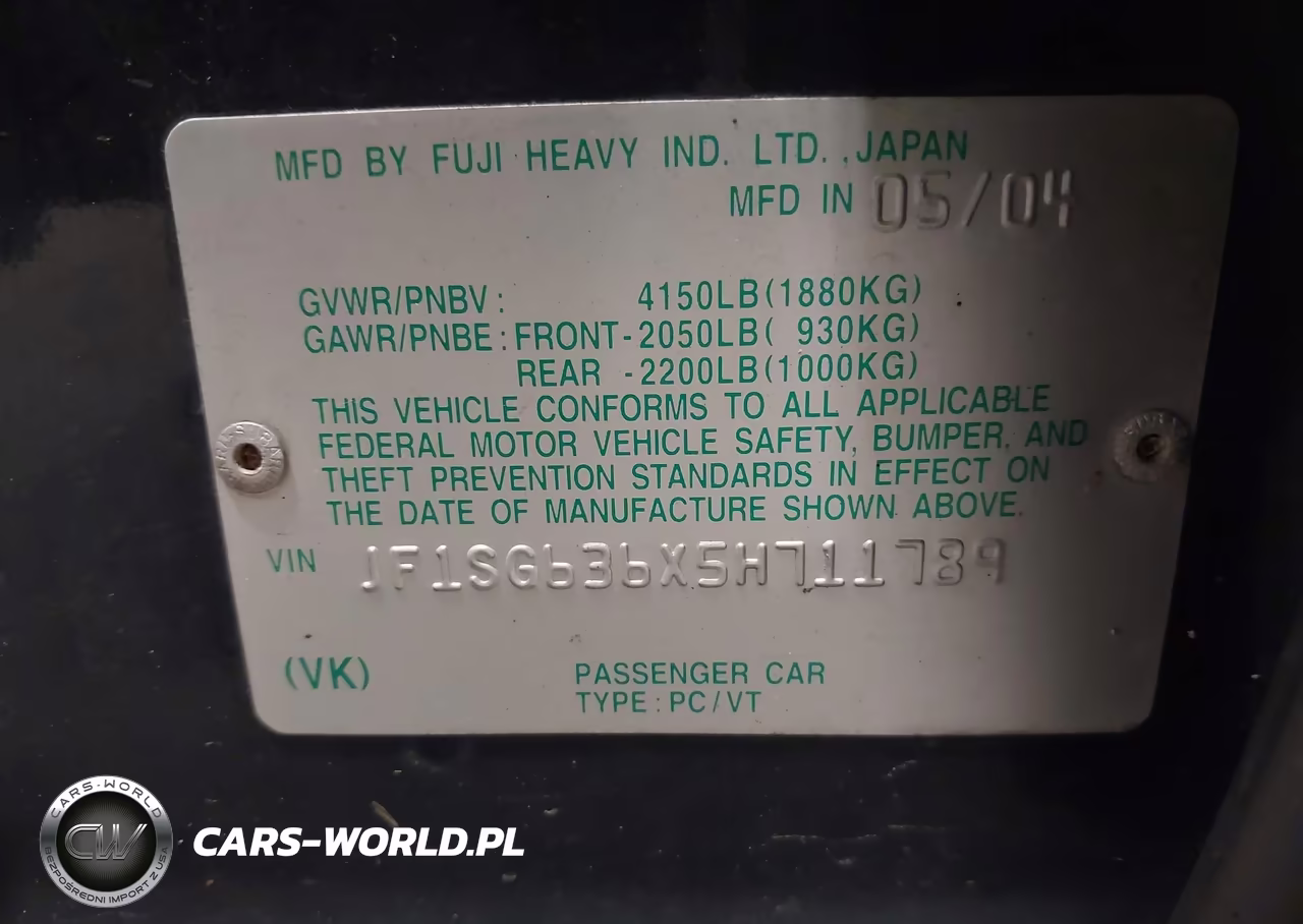 2005 Subaru Forester 2.5X VIN:JF1SG636X5H711789 - 9