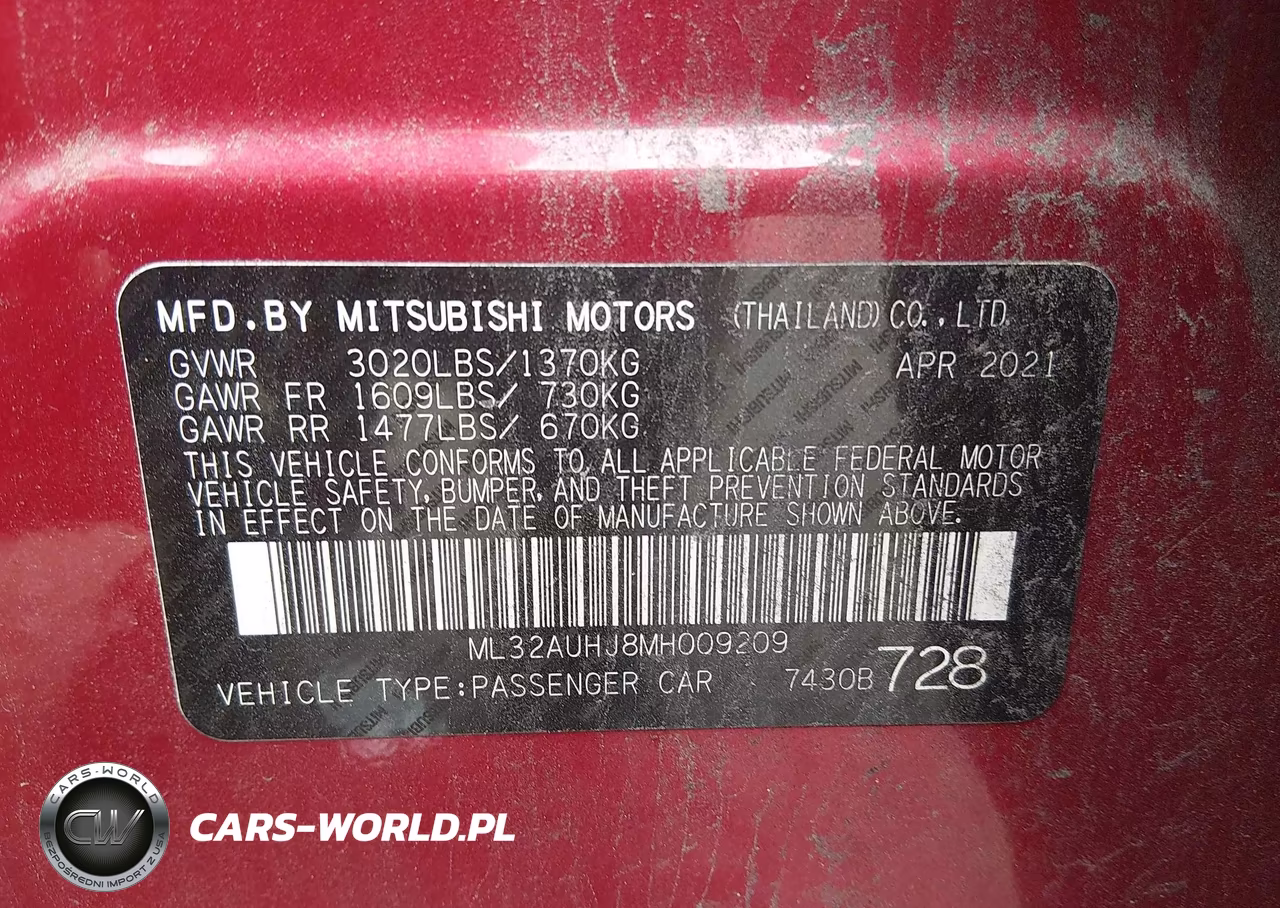 2021 Mitsubishi Mirage Carbonite Edition-Es-Le VIN:ML32AUHJ8MH009209 - 9