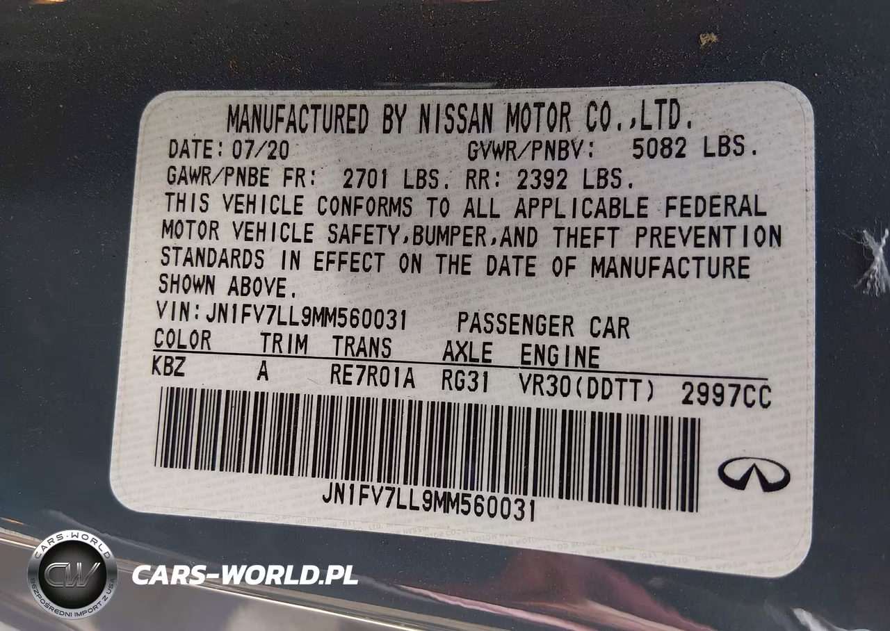 2021 Infiniti Q60 Red Sport 400 Awd VIN:JN1FV7LL9MM560031 - 9