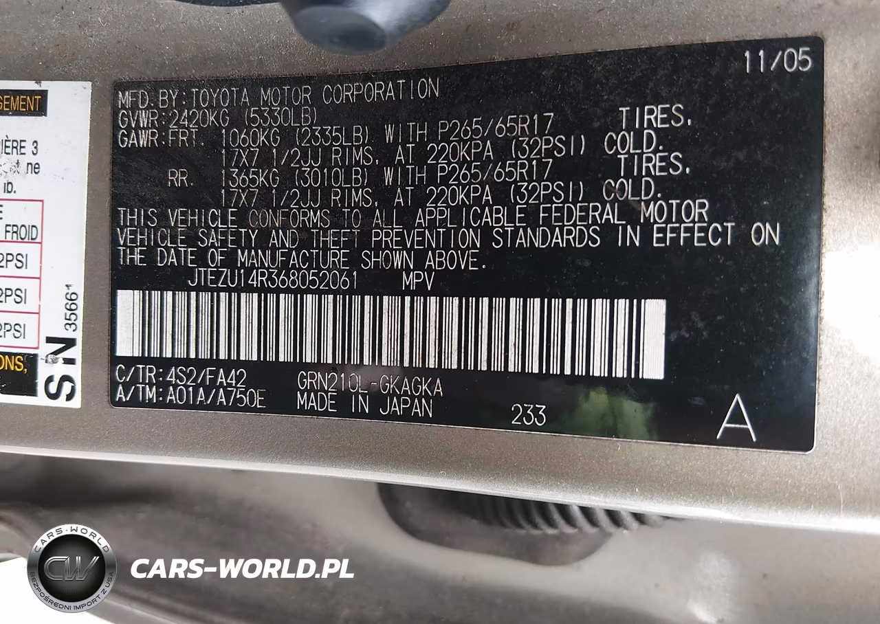 2006 Toyota 4Runner Sr5 V6 VIN:JTEZU14R368052061 - 9