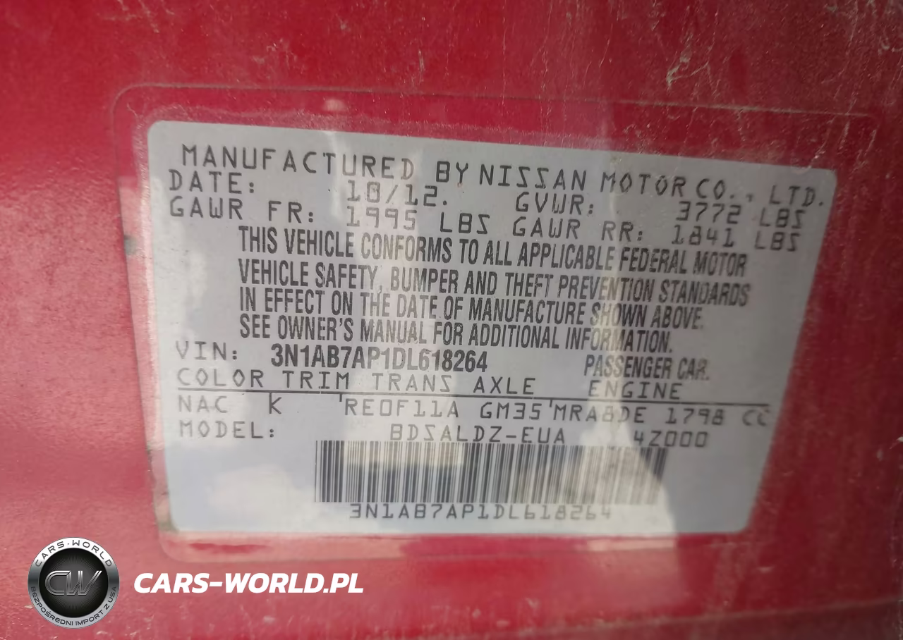 2013 Nissan Sentra Sv VIN:3N1AB7AP1DL618264 - 9