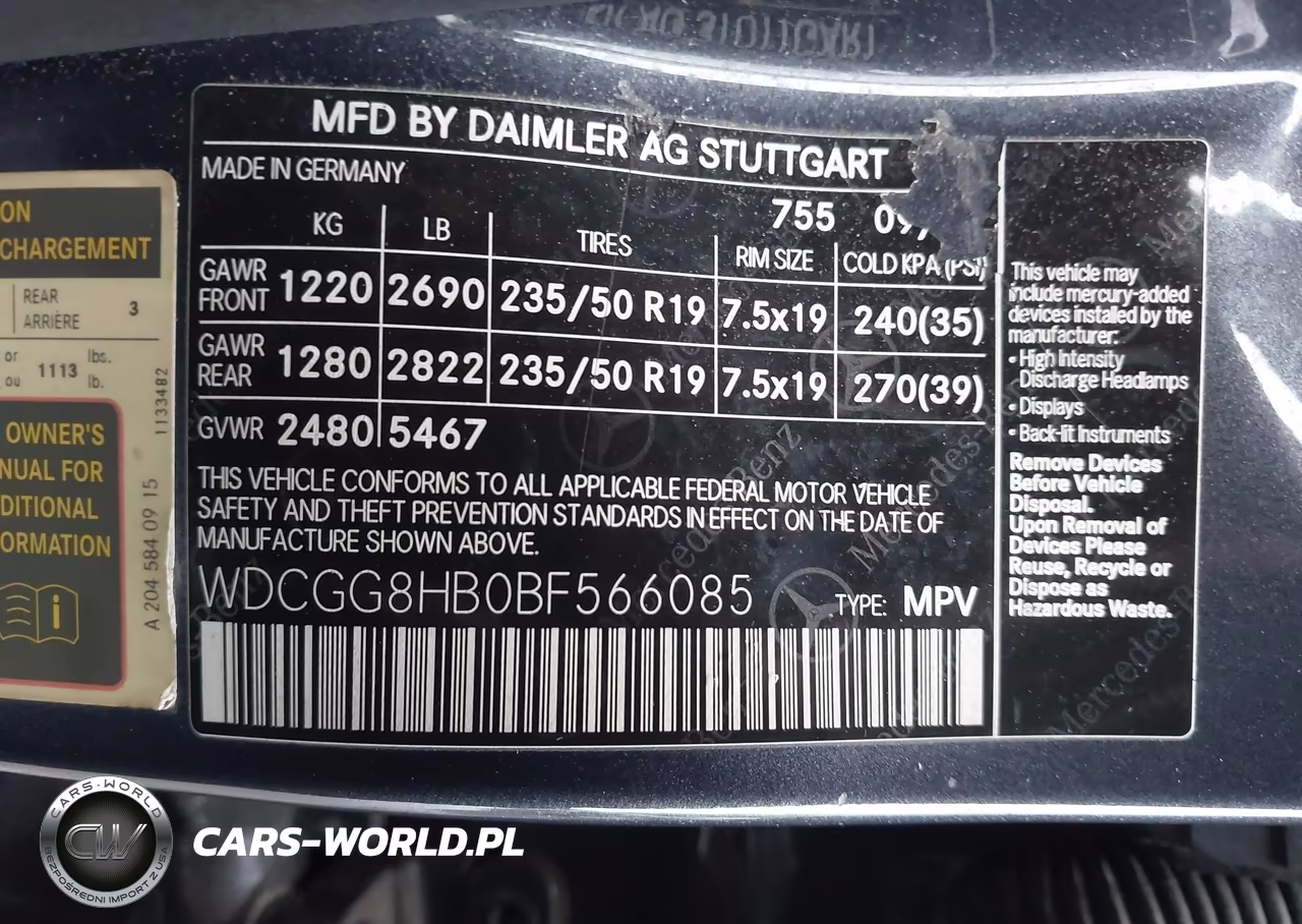 2011 Mercedes-Benz Glk 350 4Matic VIN:WDCGG8HB0BF566085 - 9