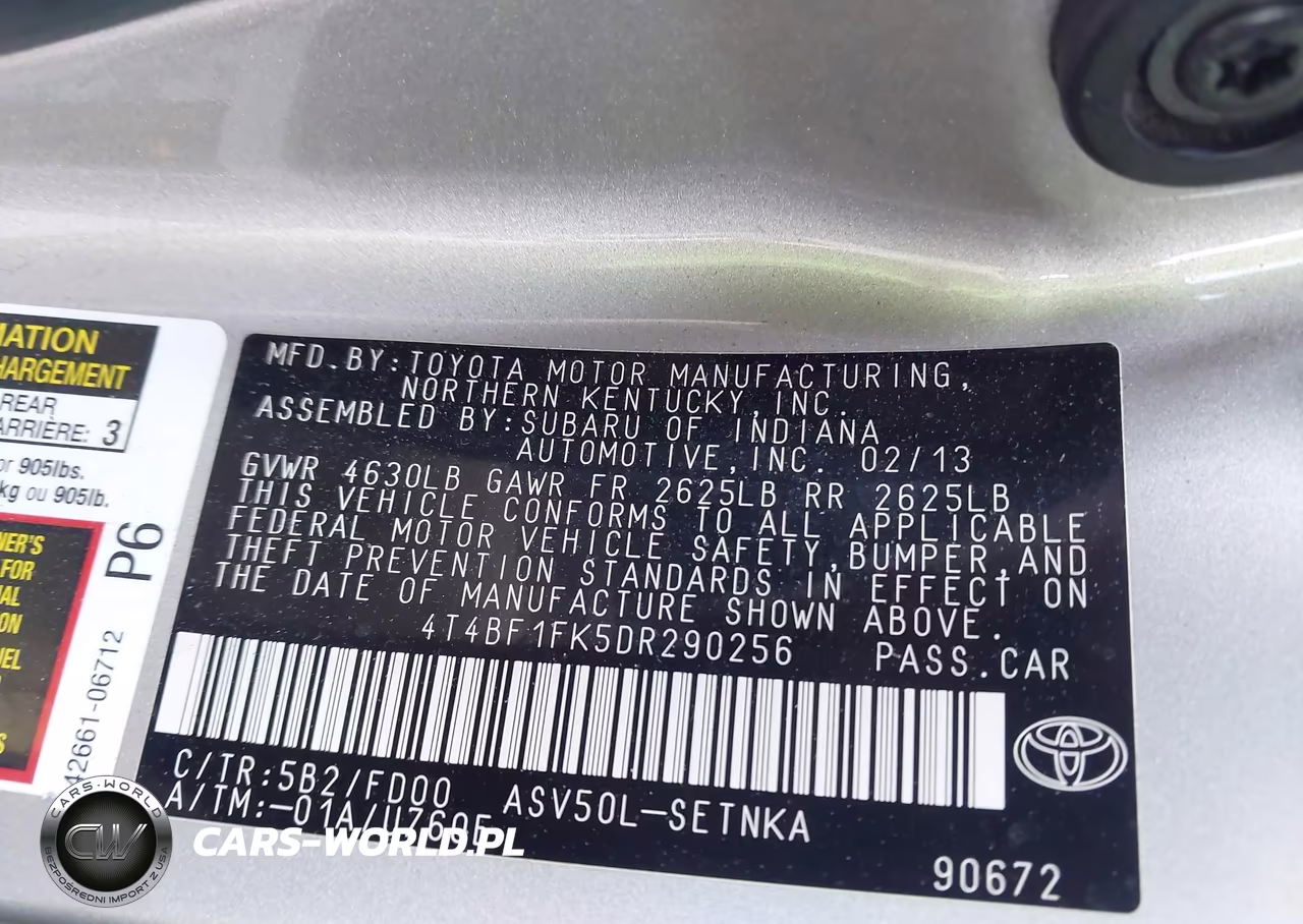 2013 Toyota Camry Le VIN:4T4BF1FK5DR290256 - 9