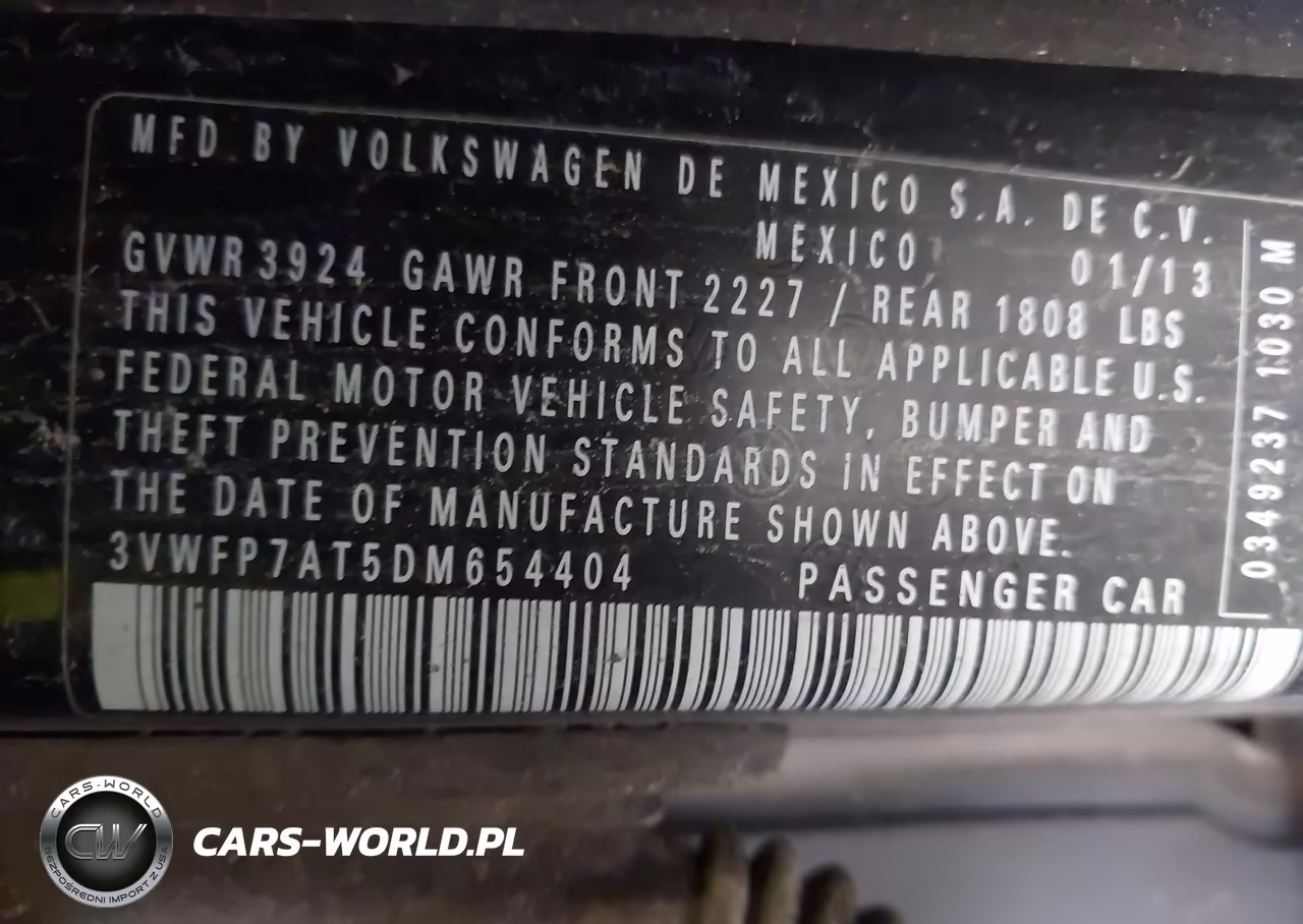 2013 Volkswagen Beetle 2.5L Entry VIN:3VWFP7AT5DM654404 - 9