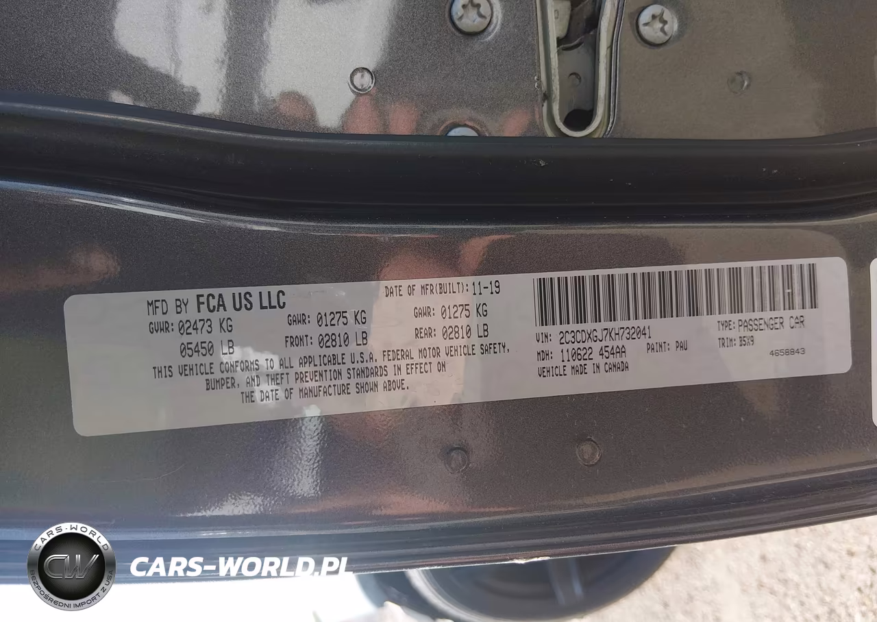 2019 Dodge Charger Scat Pack Rwd VIN:2C3CDXGJ7KH732041 - 9