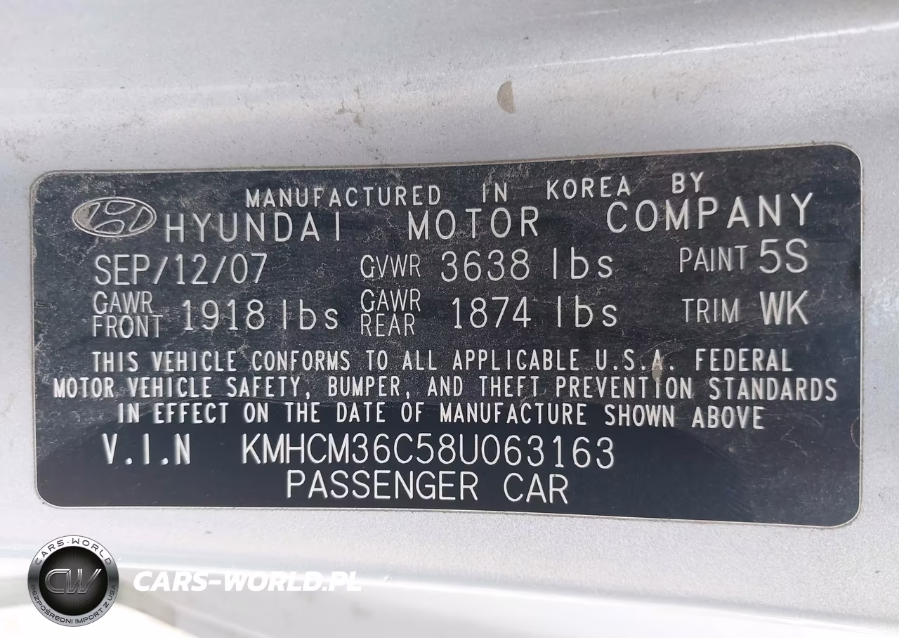 2008 Hyundai Accent Gs VIN:KMHCM36C58U063163 - 9