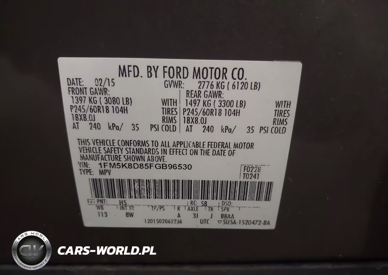 2015 Ford Explorer Xlt VIN:1FM5K8D85FGB96530 - 9