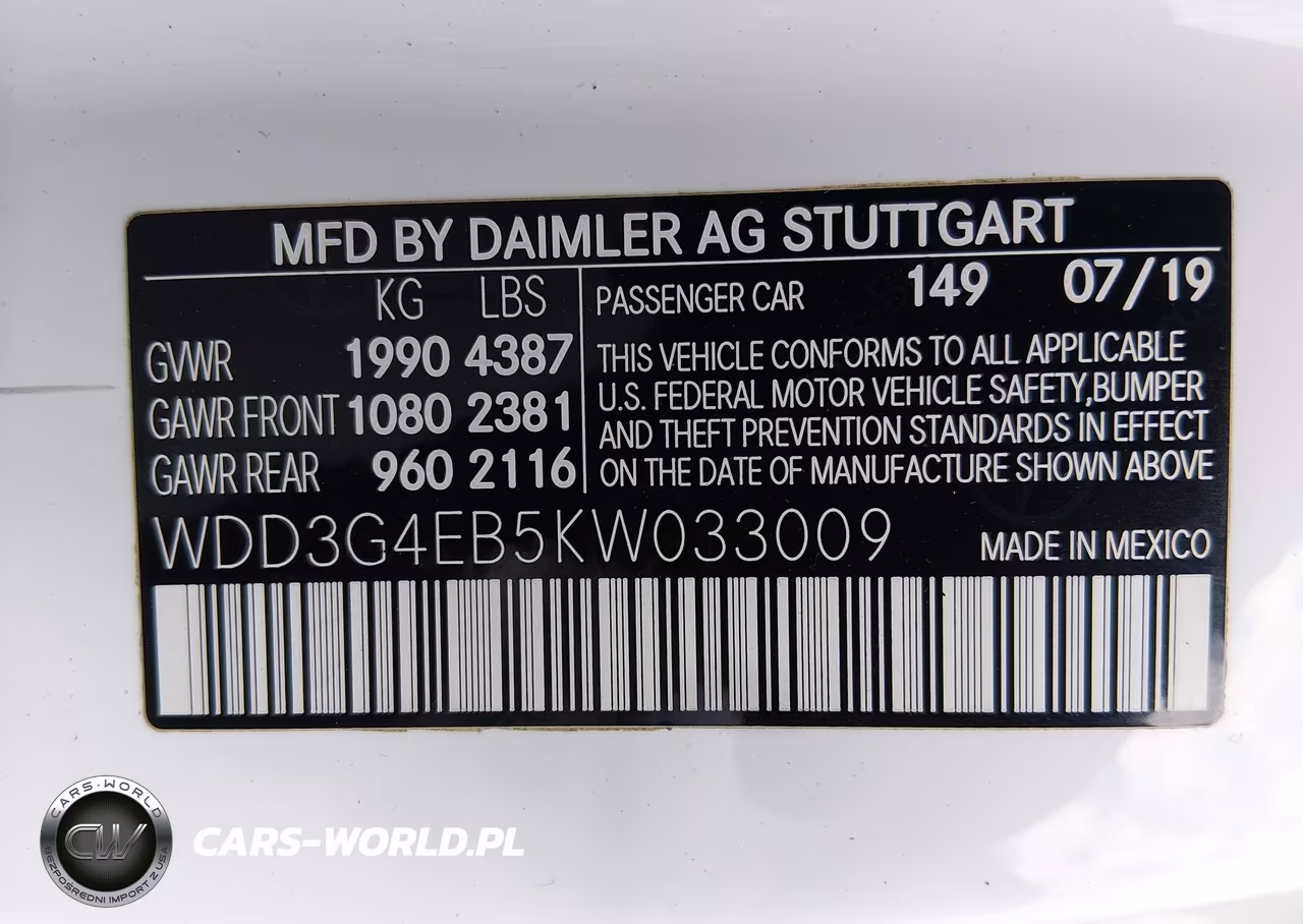 2019 Mercedes-Benz A 220 VIN:WDD3G4EB5KW033009 - 9