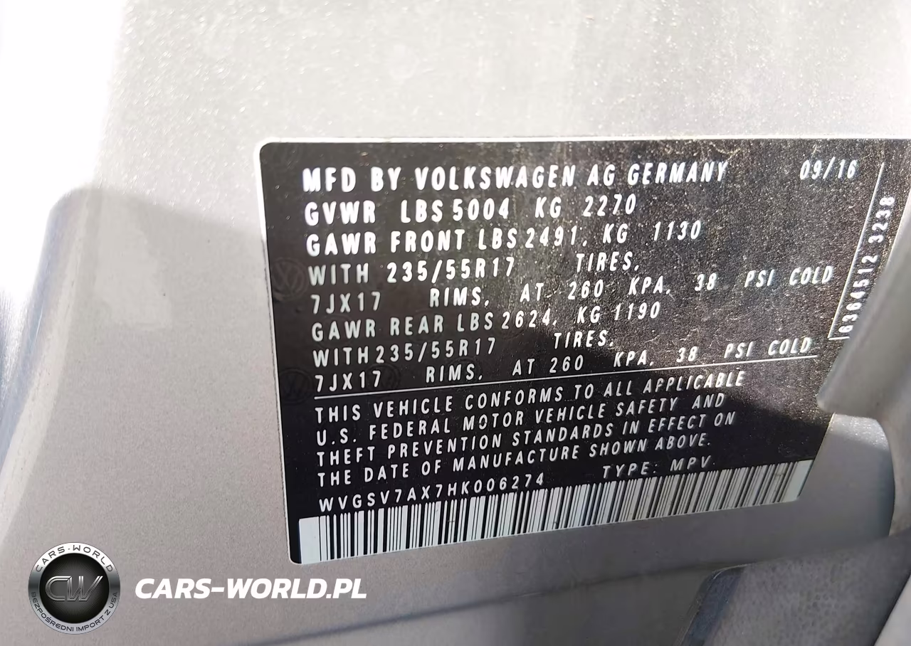 2017 Volkswagen Tiguan 2.0T Wolfsburg Edition VIN:WVGSV7AX7HK006274 - 9