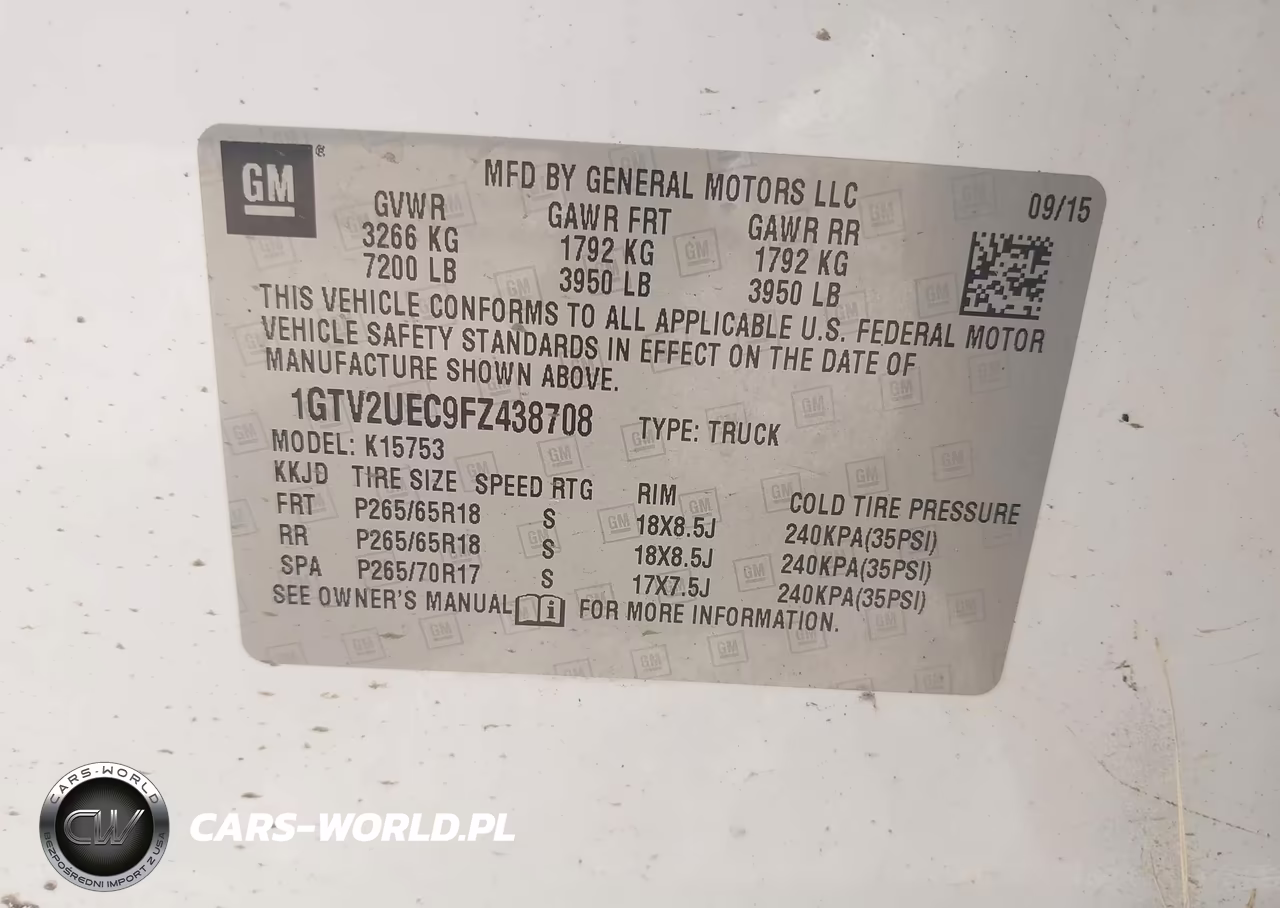 2015 GMC Sierra 1500 Sle VIN:1GTV2UEC9FZ438708 - 9