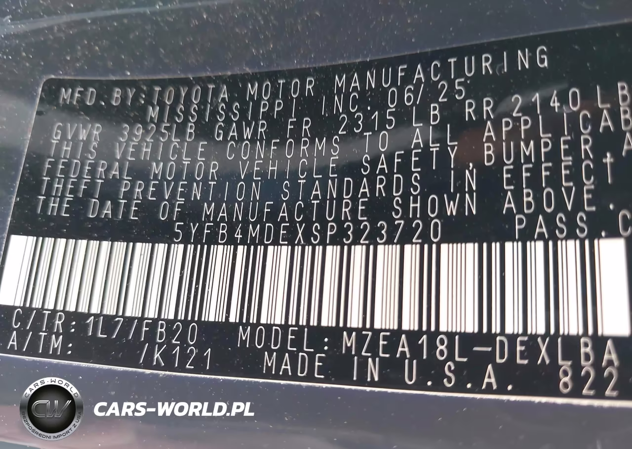 2025 Toyota Corolla Le VIN:5YFB4MDEXSP323720 - 9