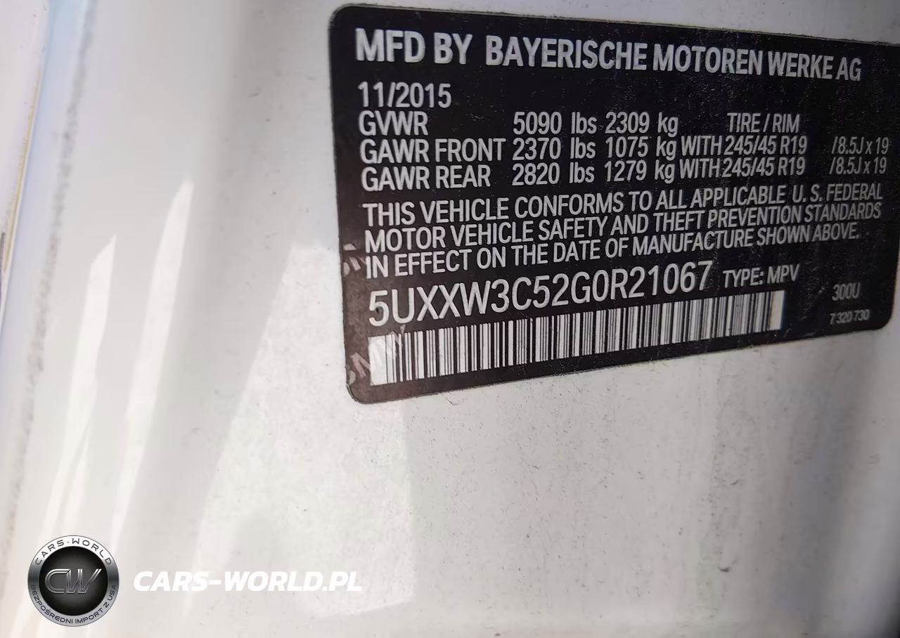 2016 BMW X4 xDrive28I VIN:5UXXW3C52G0R21067 - 9