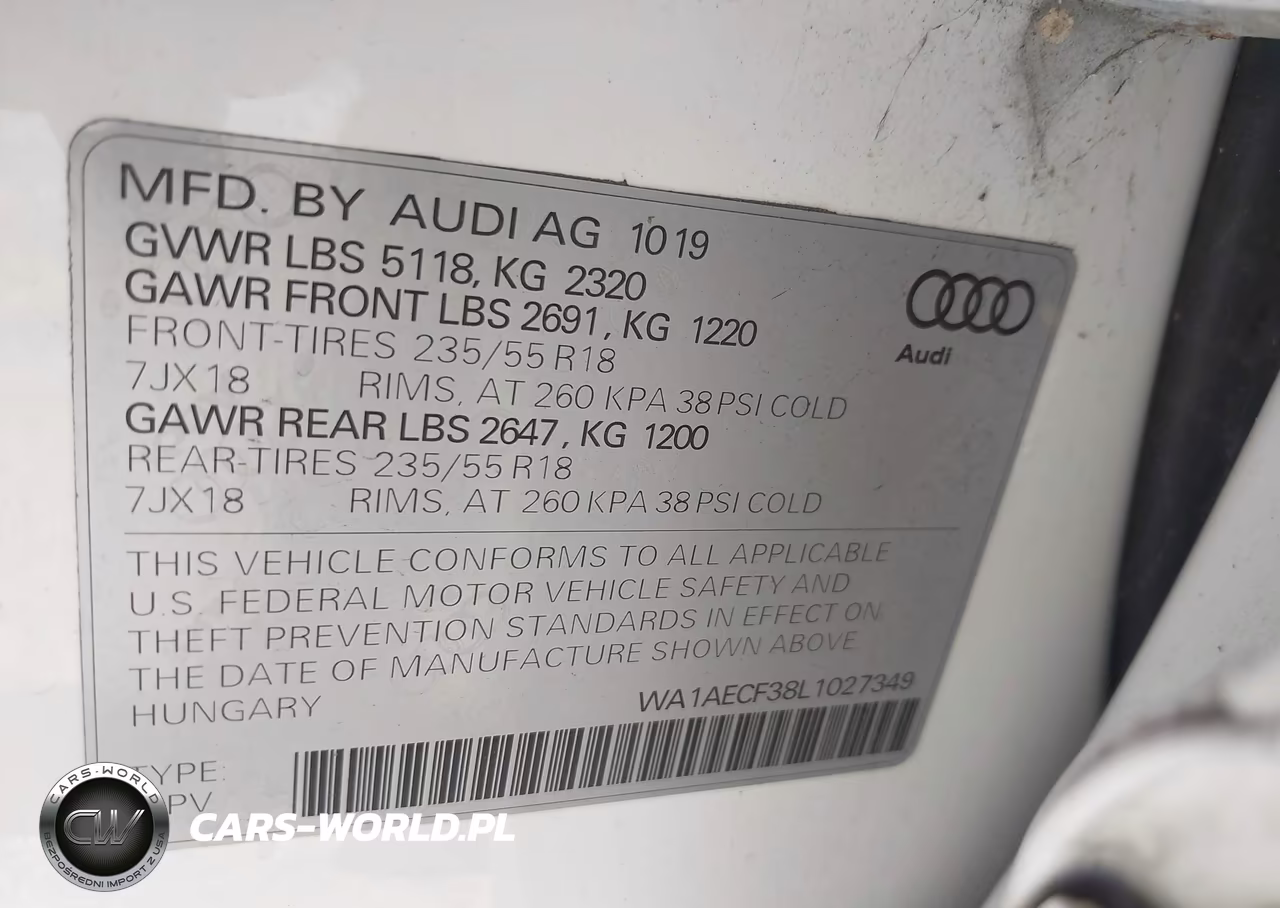 2020 Audi Q3 Premium 45 Tfsi Quattro Tiptronic VIN:WA1AECF38L1027349 - 9