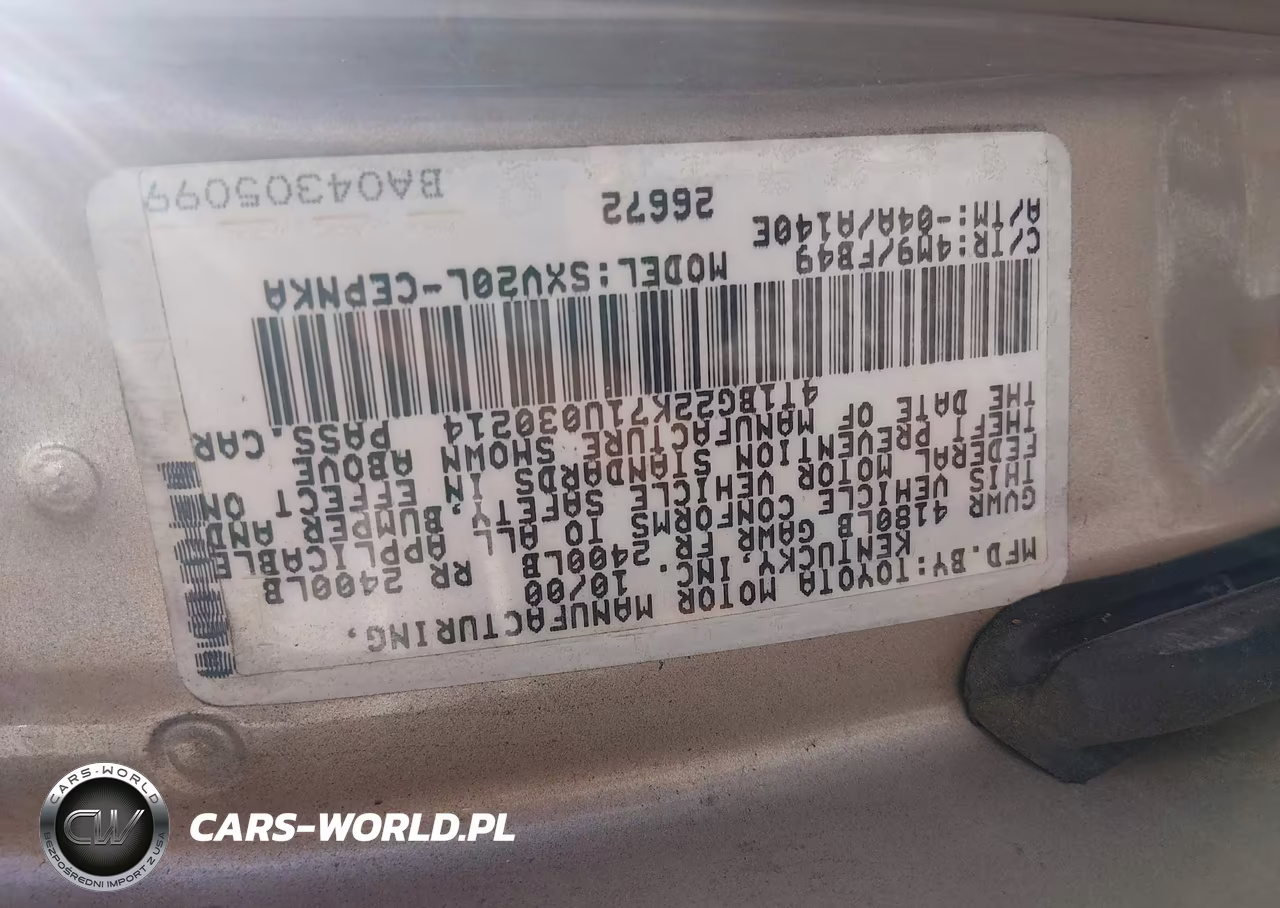 2001 Toyota Camry Le VIN:4T1BG22K71U030214 - 9