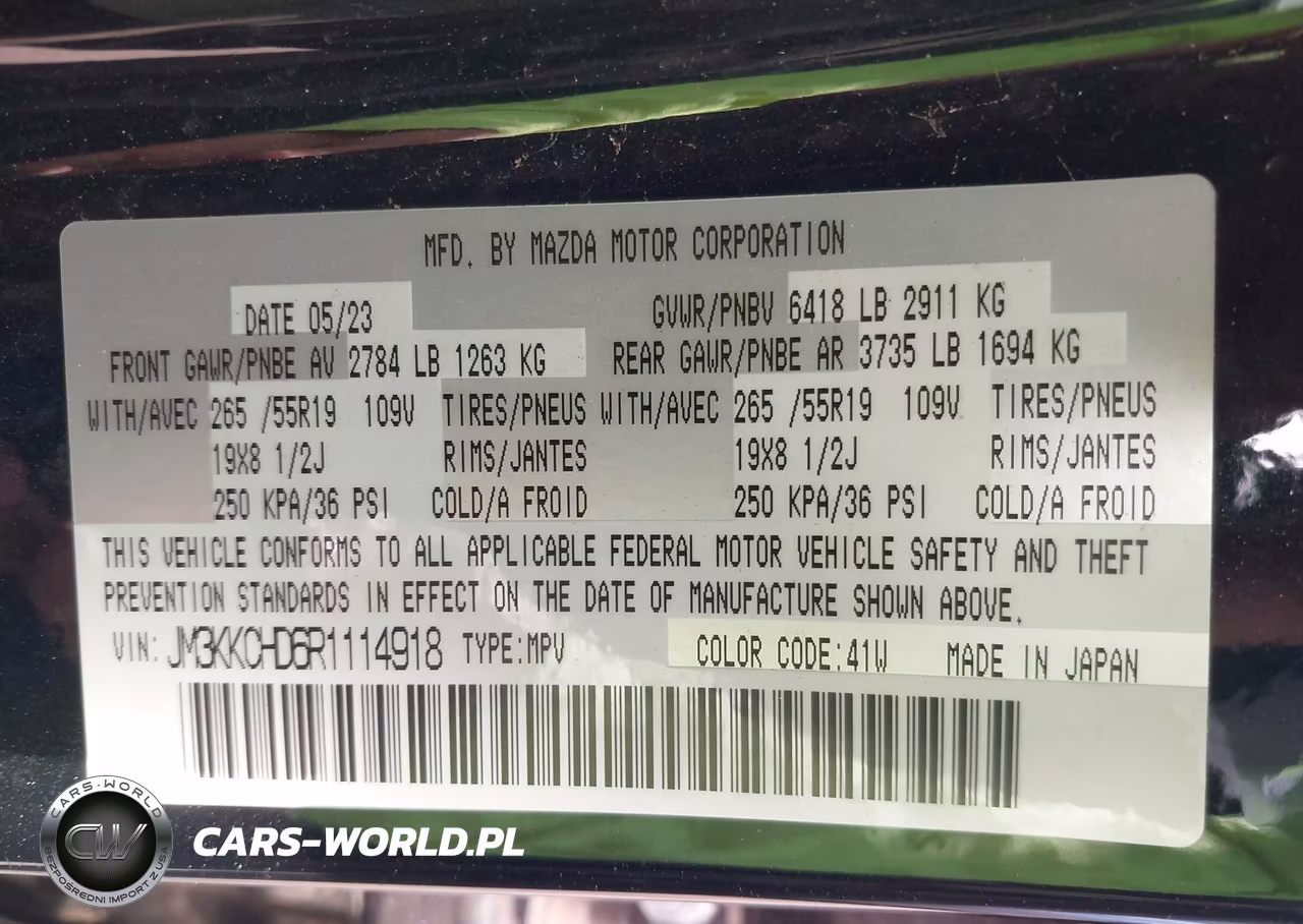 2024 Mazda Cx-90 3.3 Turbo Preferred Plus VIN:JM3KKCHD6R1114918 - 9