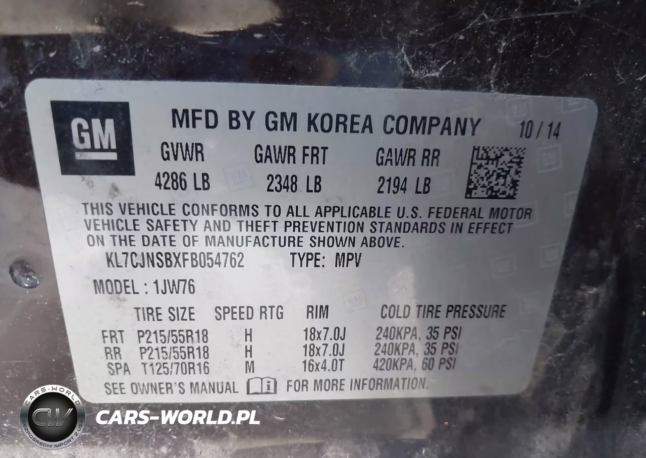 2015 Chevrolet Trax Ltz VIN:KL7CJNSBXFB054762 - 9