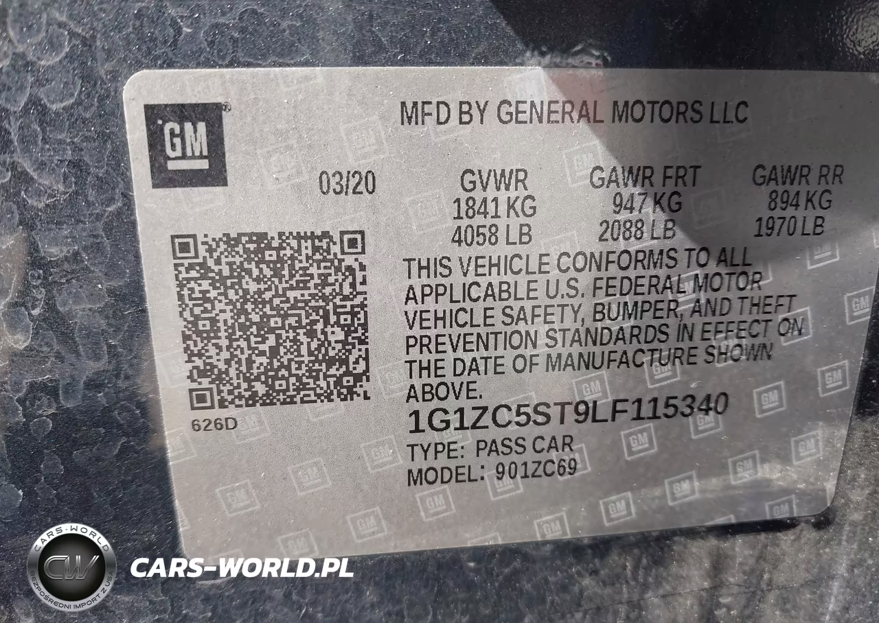 2020 Chevrolet Malibu Fwd 1Fl VIN:1G1ZC5ST9LF115340 - 9