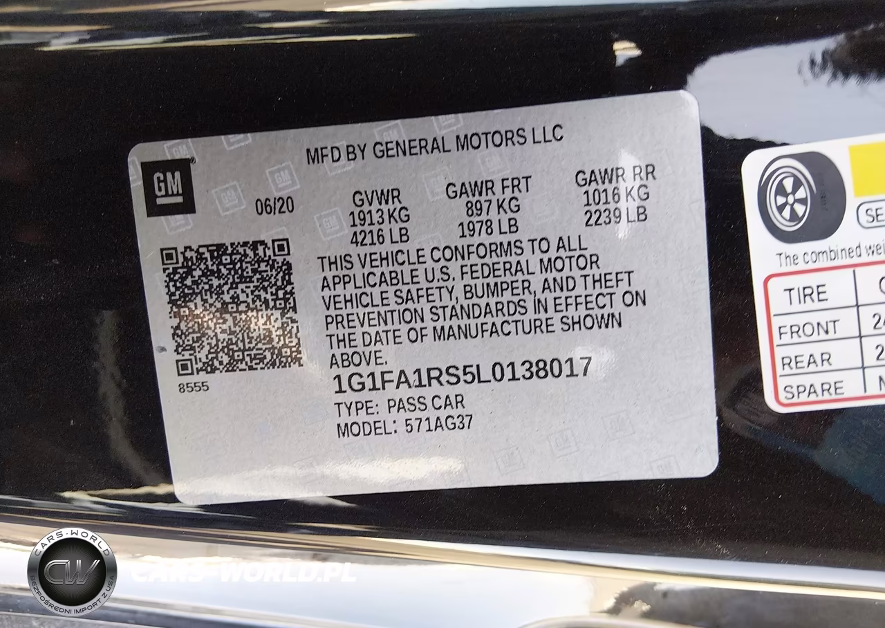 2020 Chevrolet Camaro Rwd 1Lt VIN:1G1FA1RS5L0138017 - 9