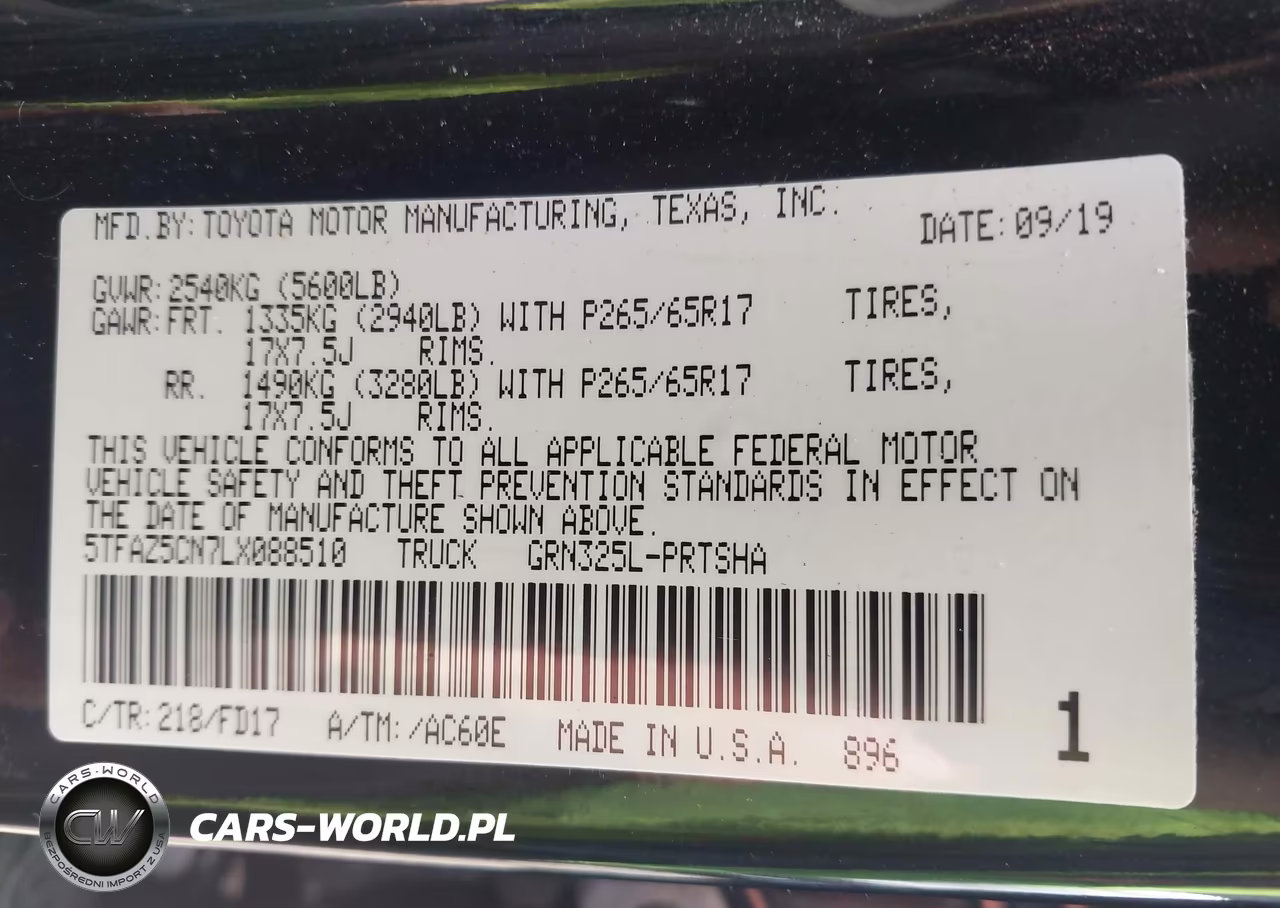 2020 Toyota Tacoma Trd Sport VIN:5TFAZ5CN7LX088510 - 9