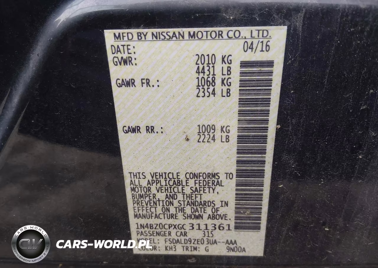2016 Nissan Leaf Sv VIN:1N4BZ0CPXGC311361 - 9