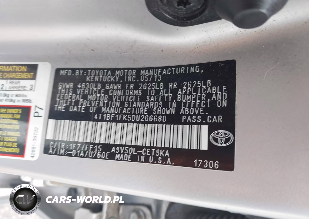 2013 Toyota Camry Se VIN:4T1BF1FK5DU266680 - 9