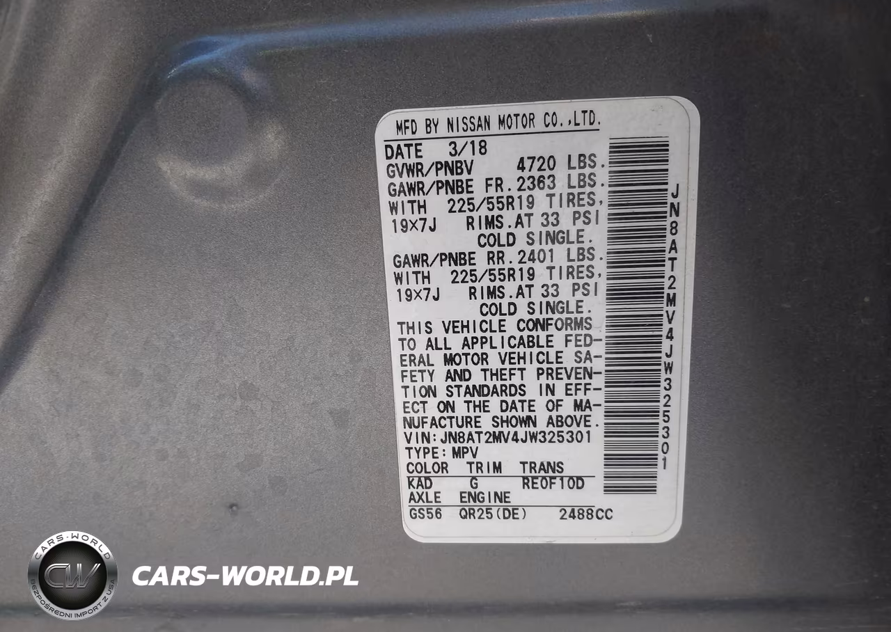 2018 Nissan Rogue Sl VIN:JN8AT2MV4JW325301 - 9