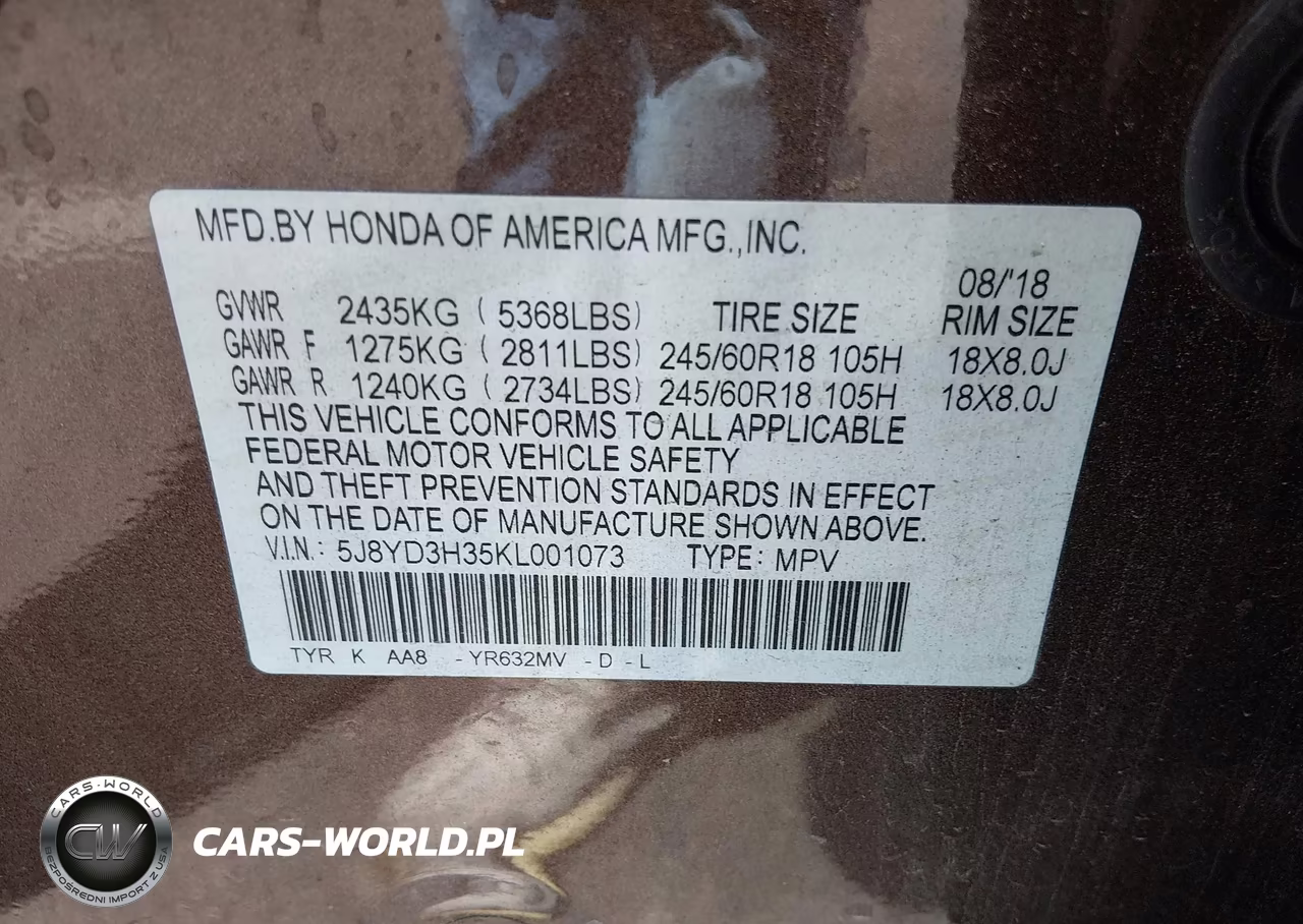 2019 Acura Mdx Standard VIN:5J8YD3H35KL001073 - 9