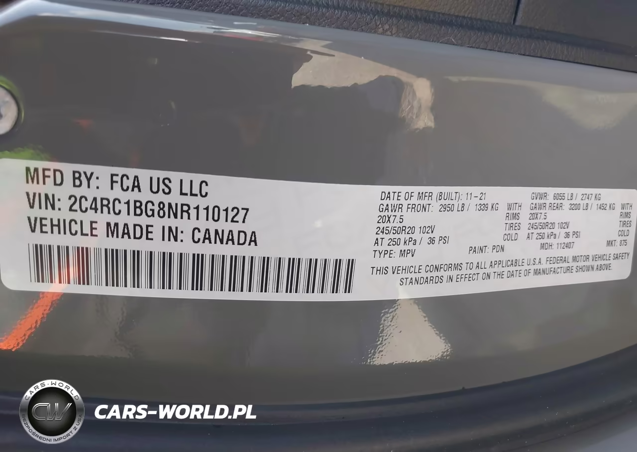 2022 Chrysler Pacifica Touring L VIN:2C4RC1BG8NR110127 - 9