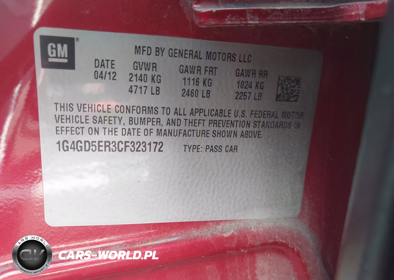 2012 Buick Lacrosse Premium 1 Group VIN:1G4GD5ER3CF323172 - 9