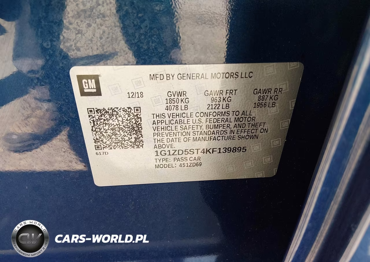2019 Chevrolet Malibu Lt VIN:1G1ZD5ST4KF139895 - 9