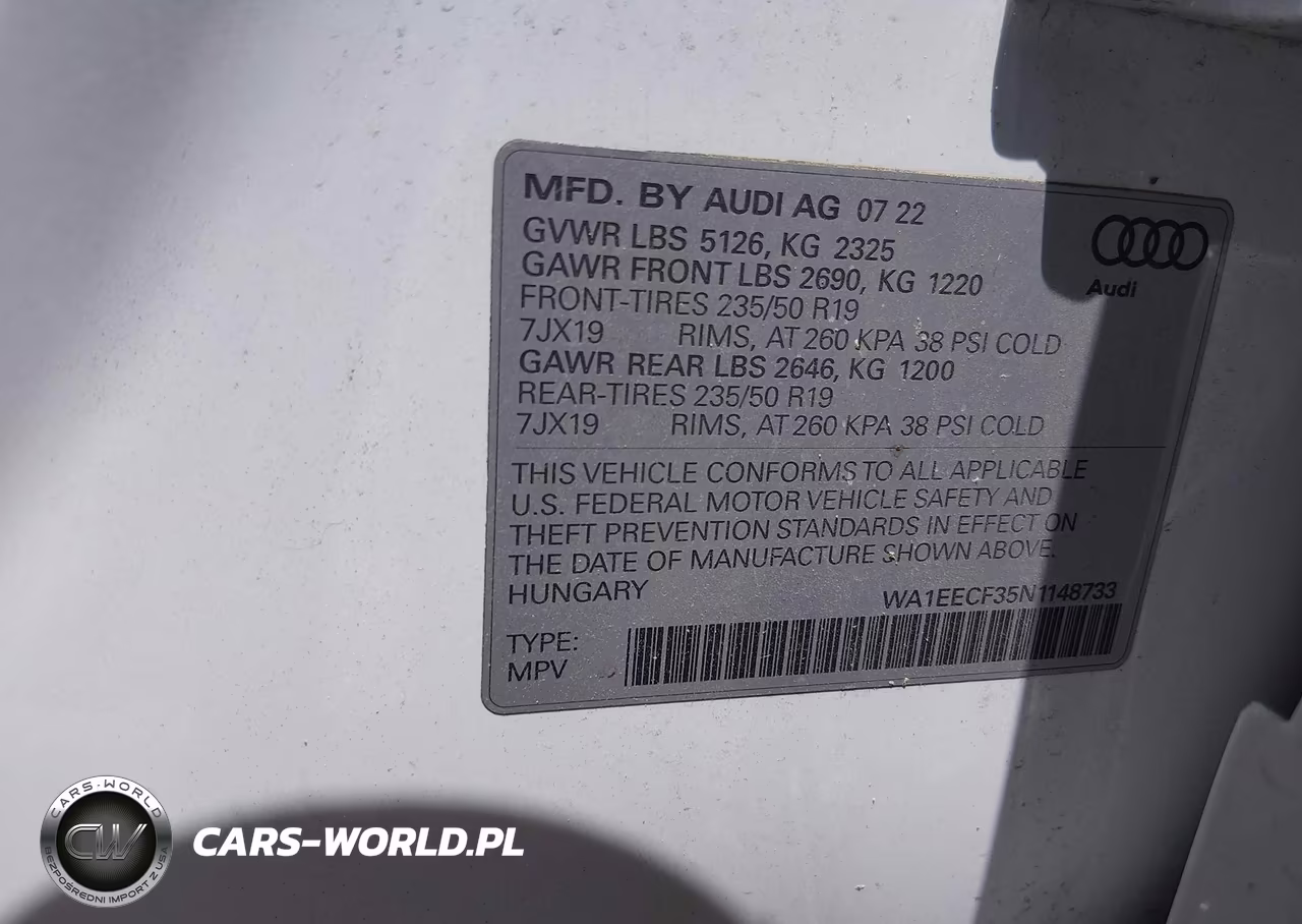 2022 Audi Q3 Premium Plus 45 Tfsi S Line Quattro Tiptronic VIN:WA1EECF35N1148733 - 9