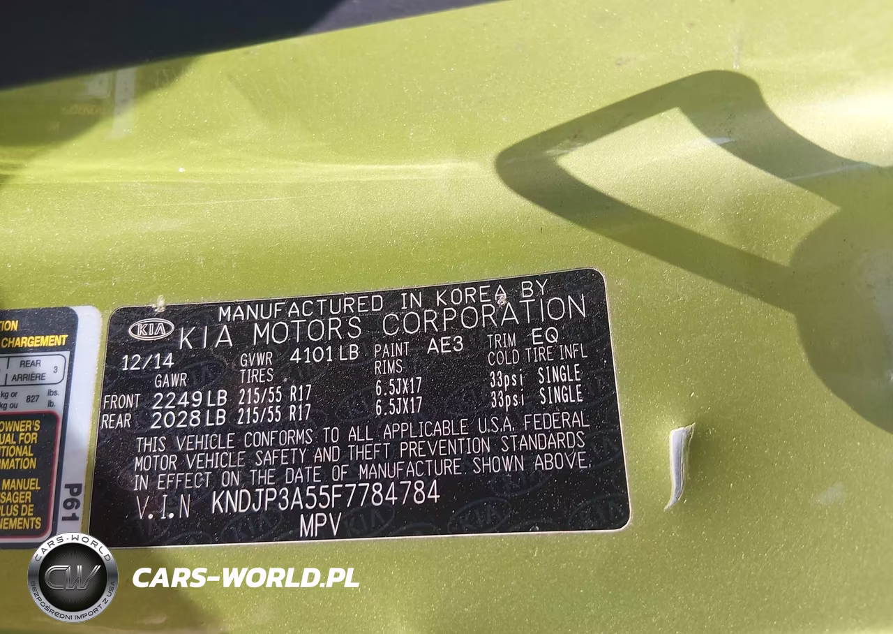 2015 Kia Soul + VIN:KNDJP3A55F7784784 - 9