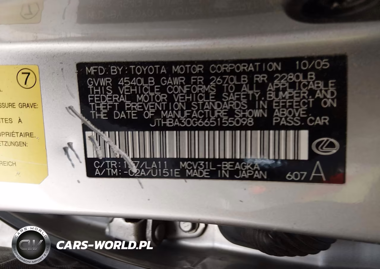2006 Lexus Es 330 VIN:JTHBA30G665155098 - 9