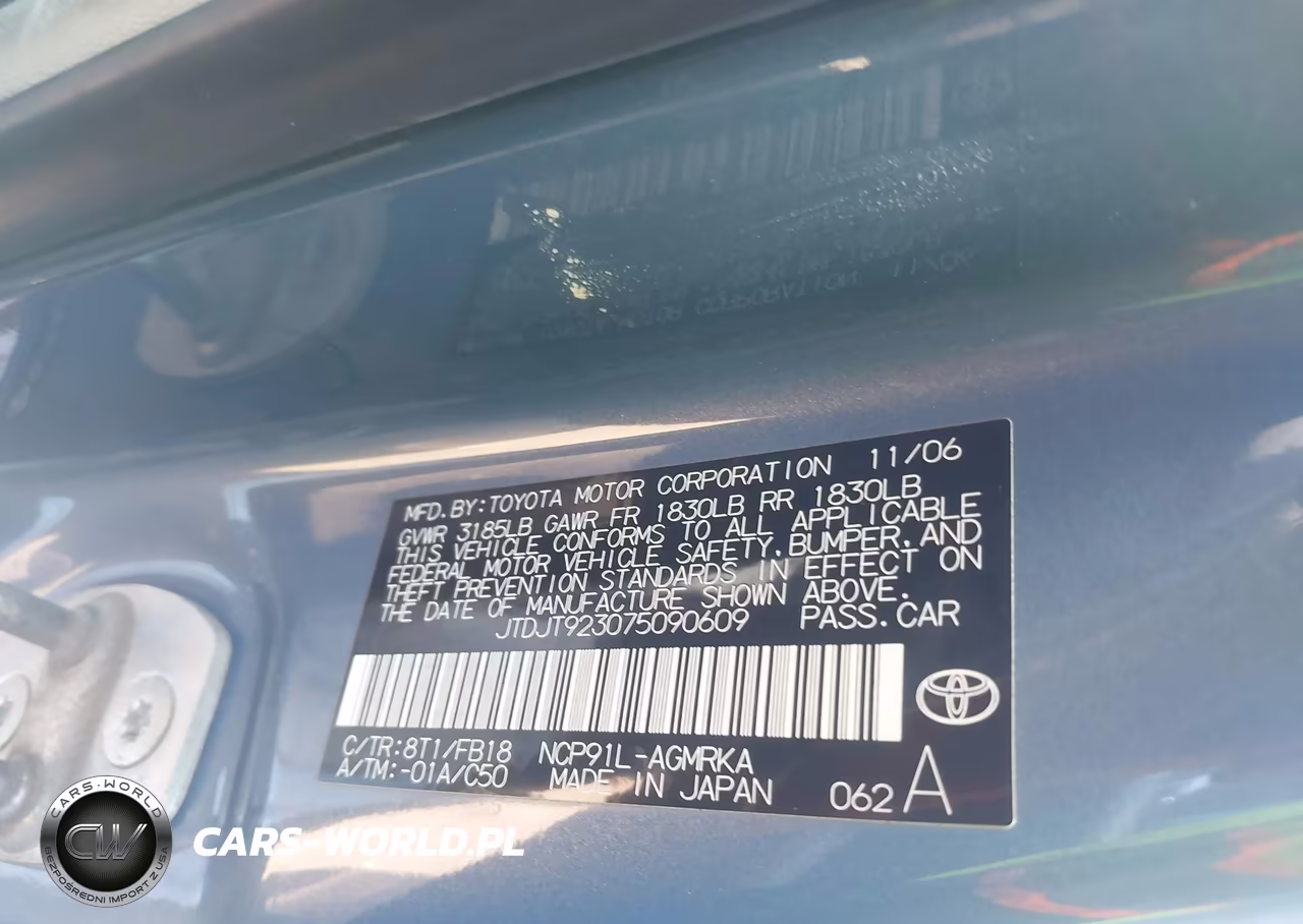 2007 Toyota Yaris VIN:JTDJT923075090609 - 9