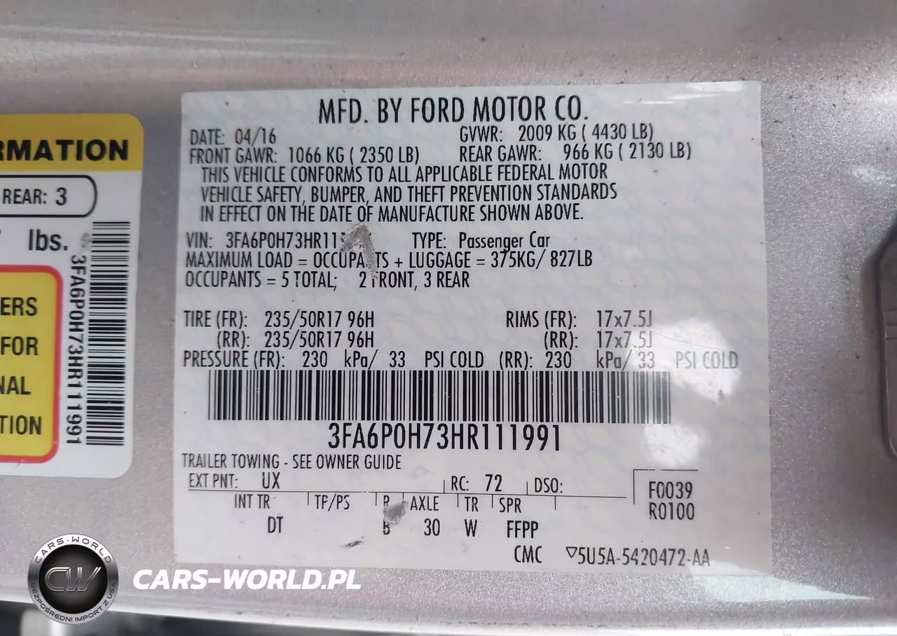 2017 Ford Fusion Se VIN:3FA6P0H73HR111991 - 9