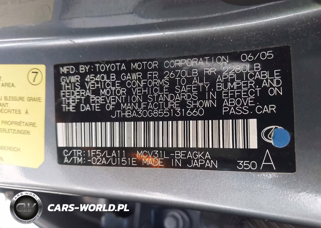 2005 Lexus Es 330 VIN:JTHBA30G855131660 - 9