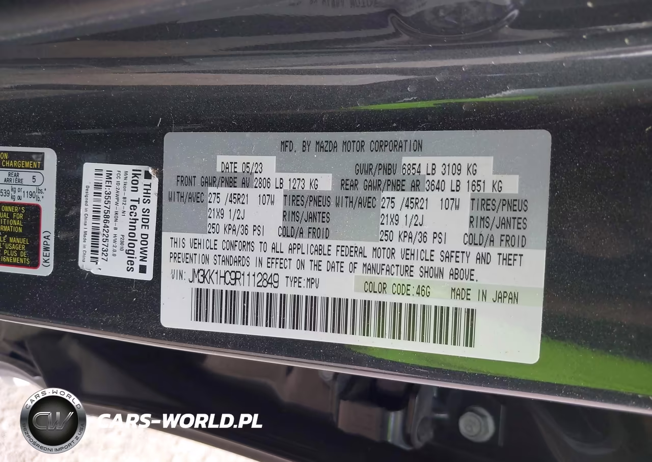 2024 Mazda Cx-90 3.3 Turbo S VIN:JM3KK1HC9R1112849 - 9