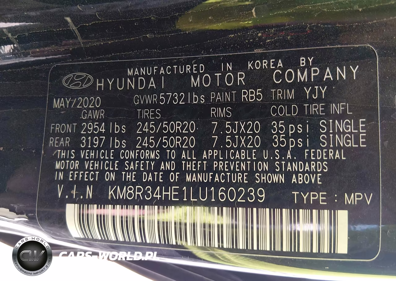 2020 Hyundai Palisade Sel VIN:KM8R34HE1LU160239 - 9