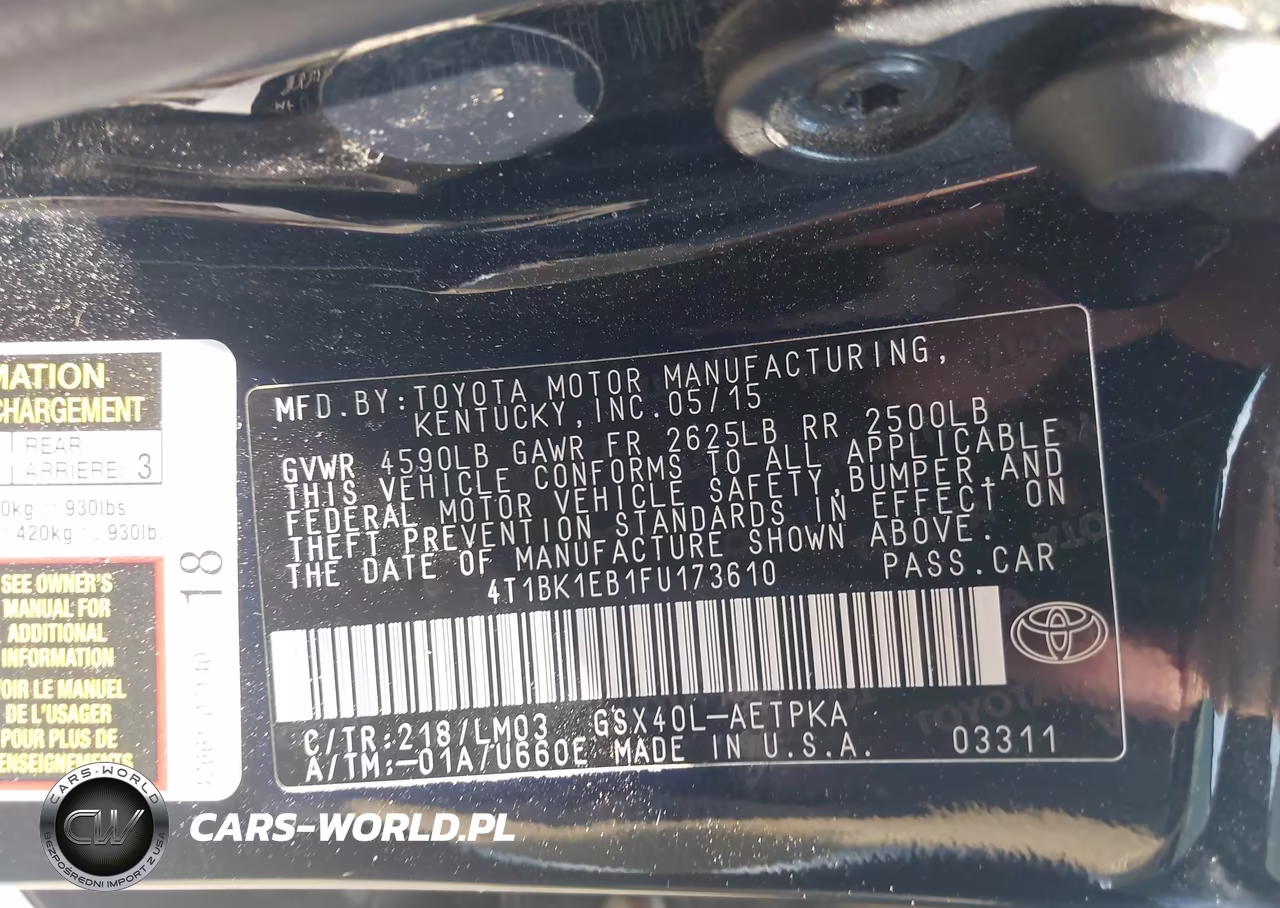 2015 Toyota Avalon Limited VIN:4T1BK1EB1FU173610 - 9