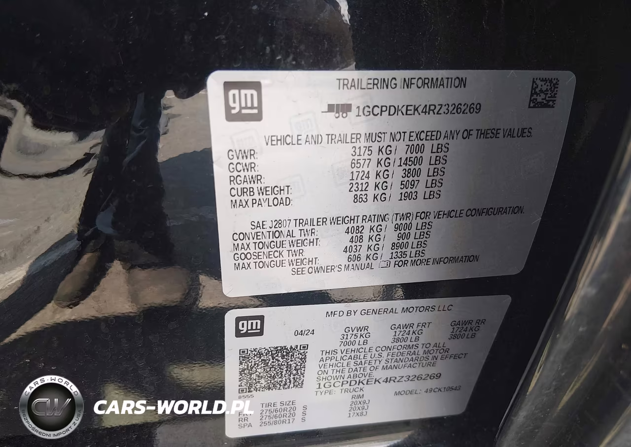 2024 Chevrolet Silverado 1500 4Wd Short Bed Lt With 2Fl VIN:1GCPDKEK4RZ326269 - 9
