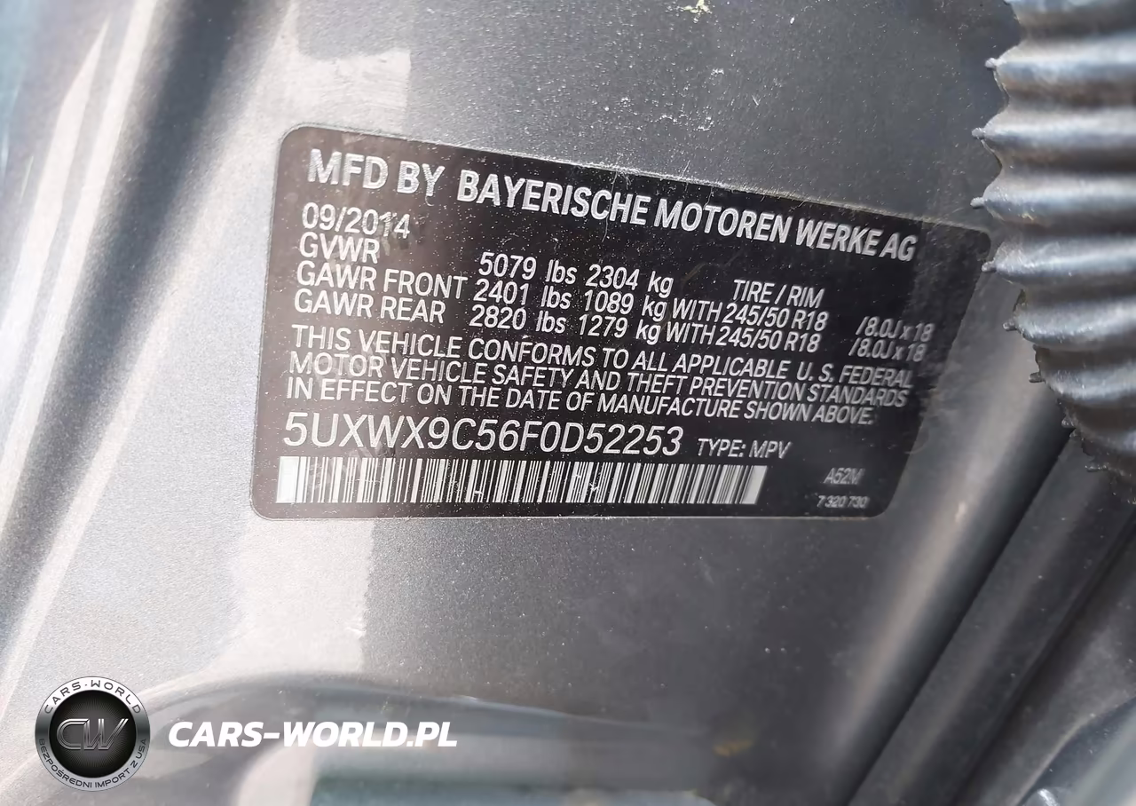 2015 BMW X3 xDrive28I VIN:5UXWX9C56F0D52253 - 9