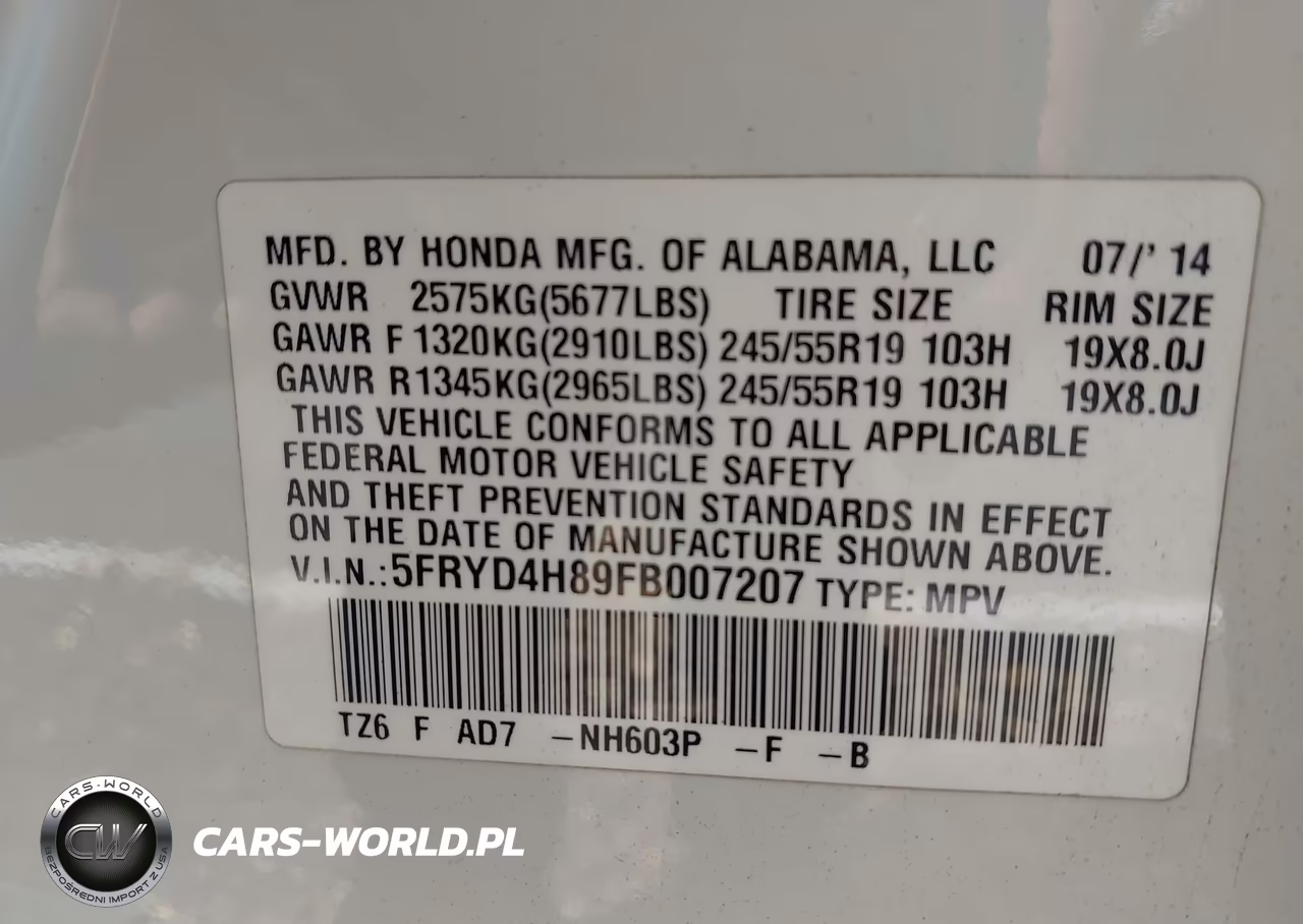 2015 Acura Mdx Advance Pkg W-Entertainment Pkg VIN:5FRYD4H89FB007207 - 9