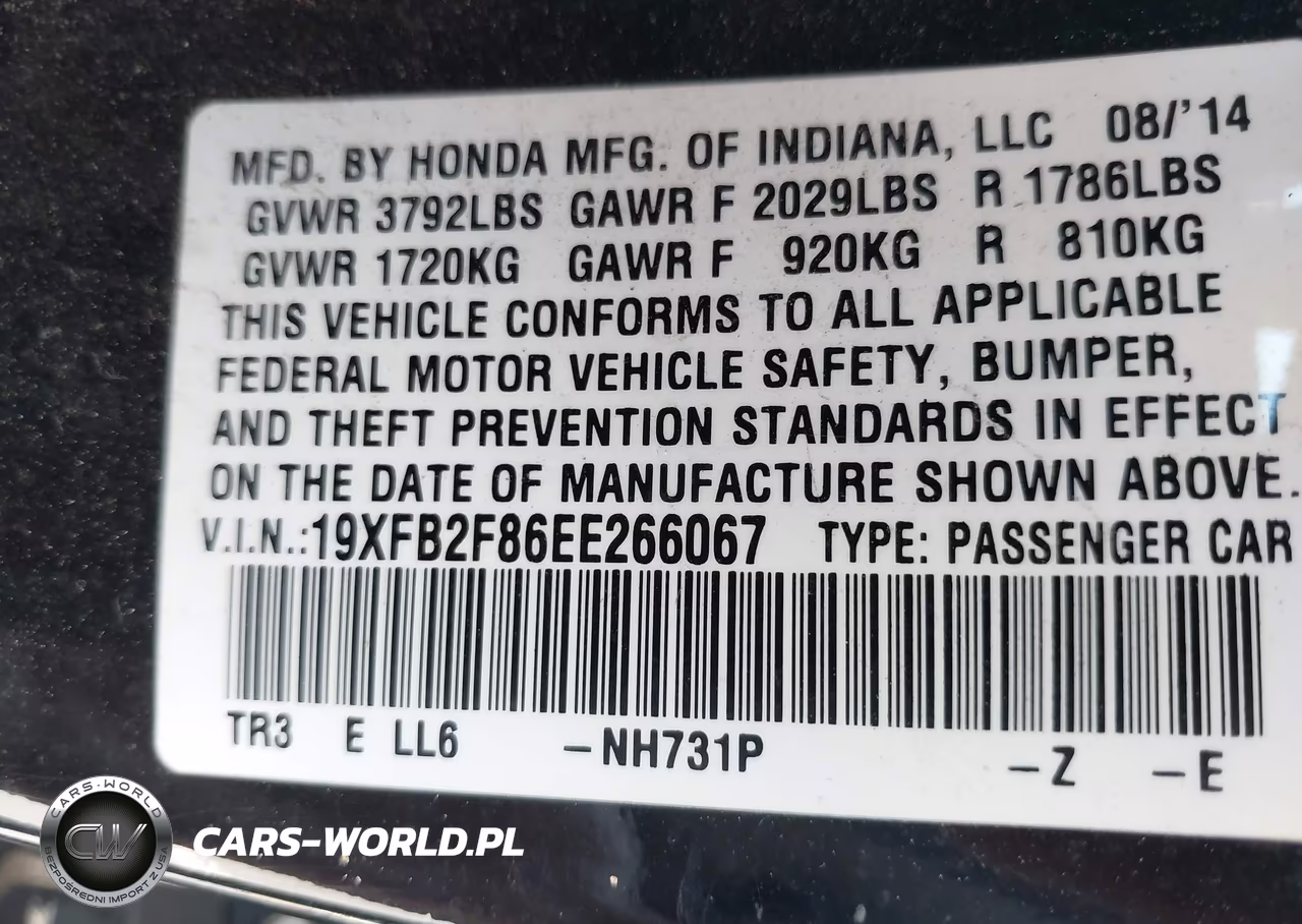 2014 Honda Civic Ex VIN:19XFB2F86EE266067 - 9