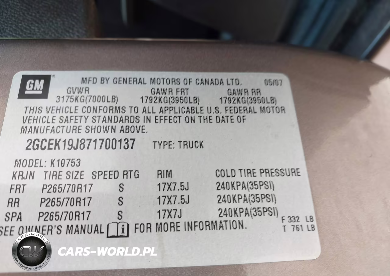 2007 Chevrolet Silverado 1500 Lt2 VIN:2GCEK19J871700137 - 9