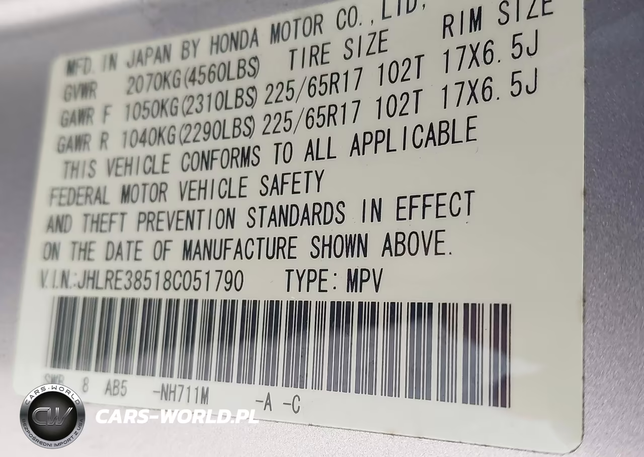 2008 Honda Cr-V Ex VIN:JHLRE38518C051790 - 9